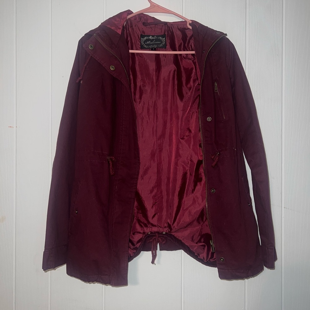 red/garnet fall jacket size S